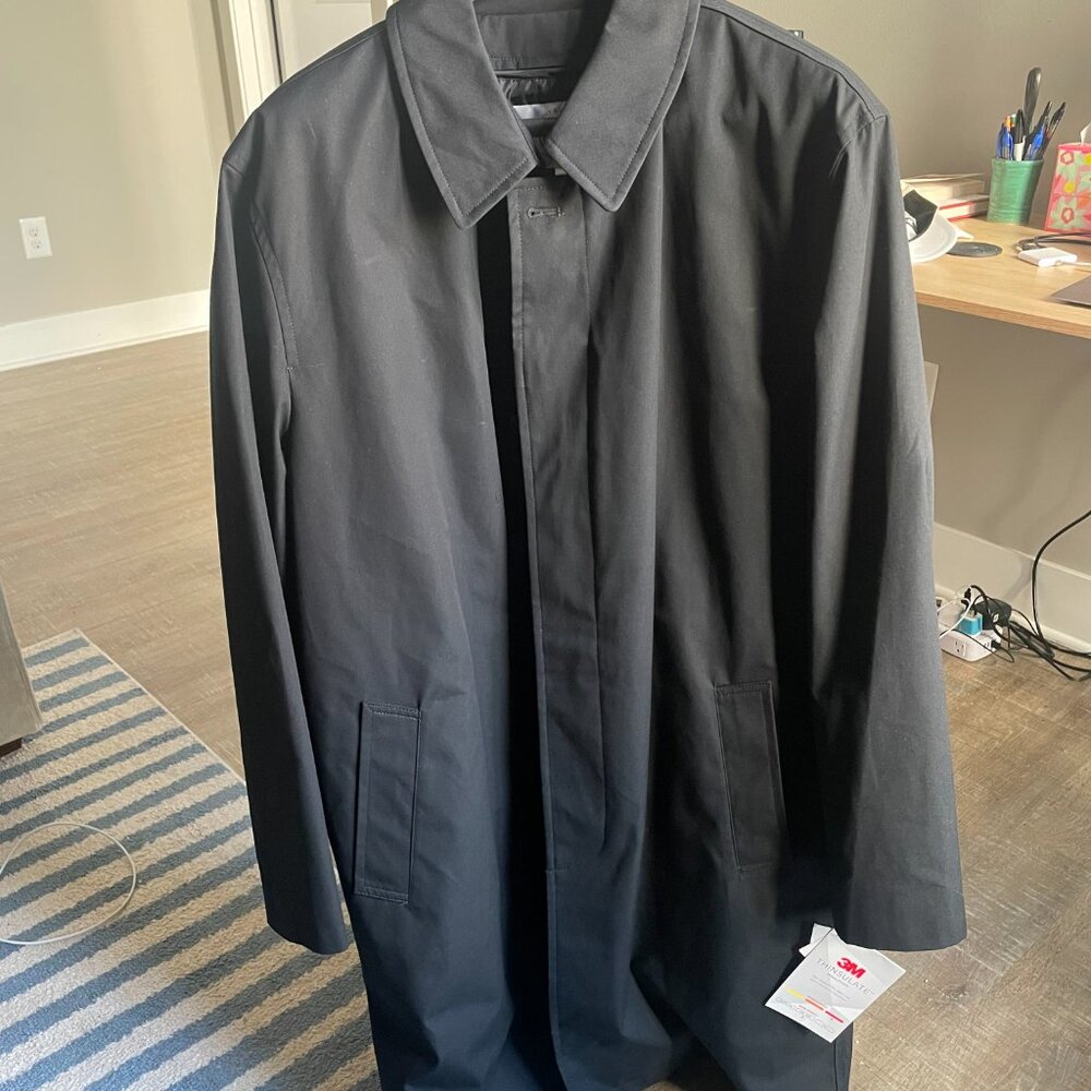 M&H All Weather Trench Coat 44XL Black NWT with 3M Thinsulate